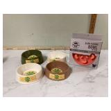 6 new dog bowls 5 heavy 1 slow feeder