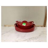 Vibrant red casserole dishes by Rachel Ray