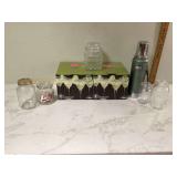 8 margarita glasses Stanley thermos glass jars - new in