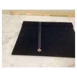 Sterling silver necklace with Mom pendant