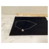 Silver necklace with heart pendant