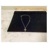 Sterling silver necklace with cross pendant