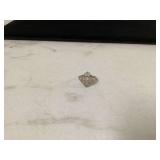 Sterling silver ring with clear gem