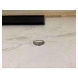 Sterling silver ring with blue gemstone