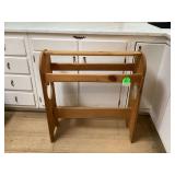 Wooden heart quilt rack