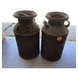 2 VINTAGE MILK CANS - VINTAGE