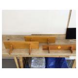 3 WOOD SHELVES - HOUSEHOLD MISC