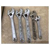 5 ADJUSTABLE WRENCHES - TOOLS