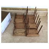 8 WOODEN DUCK DECOY STANDS