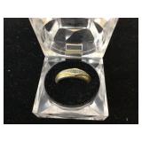 Mens silver ring with diamond 925 sterling silver