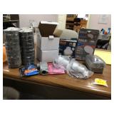 4 rolls black electrical tape new flood lights additional items