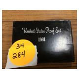 1981 PROOF SET - COINS CURRENCY