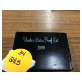 1980 PROOF SET - COINS CURRENCY
