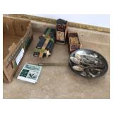 Old frying pan and silver utensils