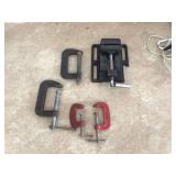 DRILL PRESS VISE AND C-CLAMPS - TOOLS
