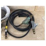 Two propane heaters dual hoses