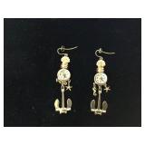 Compass dangle earrings