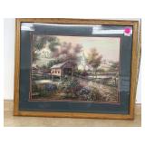 LARGE FRAMED PAINTING BY M REED