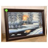 ”WINTER CABIN IN THE WOODS” PICTURE