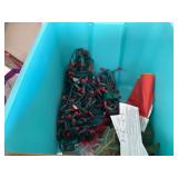TOTE WITH CHRISTMAS LIGHTS