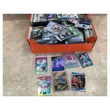 BOX OF FOOTBALL AND BASKETBALL CARDS