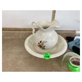 WASH BASIN AND WATER PITCHER