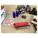Collection of retro items and vintage Avon products