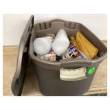 Mailing supplies in tote