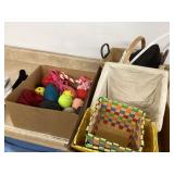 ASSORTED BASKETS AND DOG TOYS
