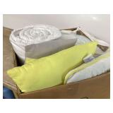 Bedding set with comforter duvet cover pillows and mattress
