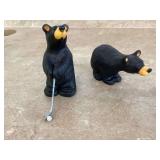 Miniature Bearfoots figurines Matty and golfing
