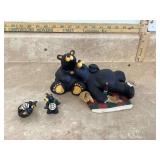 Bear picnic Bears eating at a tableW Bear holding a letter