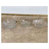 3 GLASS SERVING BOWLS - GLASS