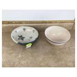 2 POTTERY BOWLS