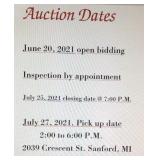 AUCTION DATES