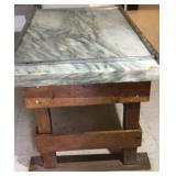 Confectioners marble top table with 1