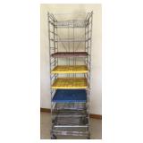 Metal rack 16 shelf with plastic and wire racks