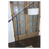 Floor over the sofa lamp, black stand with