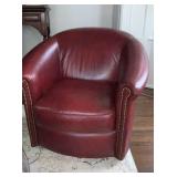 Brandington Young burgundy color leather swivel