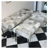 Cow hide Bench  set , 50 inch x 18 inches , cow