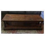 Early American style coffee table, 54" x 22",