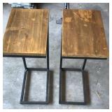Wooden top bed end tables, 16?x10?