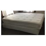 Set of two twin box springs and queen mattress