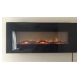 Wall mounted flat screen electric fireplace