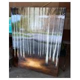 Painting canvas with trees, 50"x40"