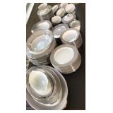 China set, Plantina Sango Japan,, White with g