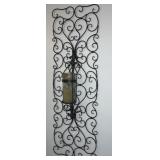 Wall art with candle holder, 54"x17"