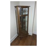 Small China cabinet, curved glass, 3 glass