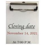 Closing date Closing date