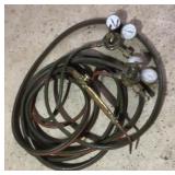 Acetylene torch hose with gauges and tip Acetylene torch hose with gauges and tip